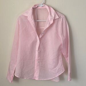 Pink Striped Button-Up Shirt